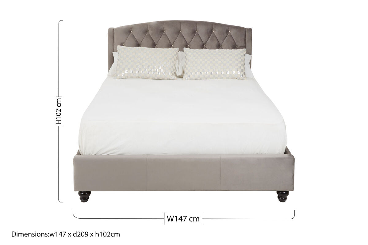 Josephine Steel Shade Double Bed - PN Home