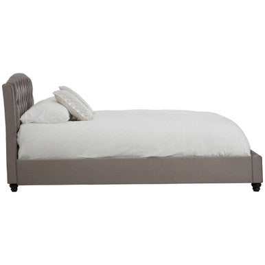 Josephine Grey Velvet King Bed - PN Home