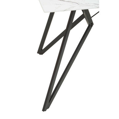 Weston Marble Effect Dining Table With 6 Chairs Set - PN Home