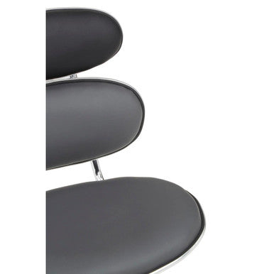 Fran Black Pu Home Office Chair - PN Home