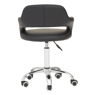 Fionna Black Home Office Chair with Curved Back - PN Home