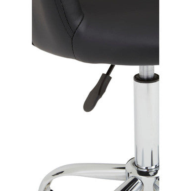 Fionna Black Home Office Chair with Curved Back - PN Home