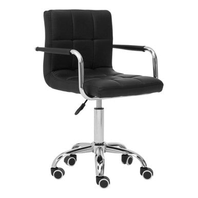 Finn Black Home Office Chair With Swivel Base - PN Home