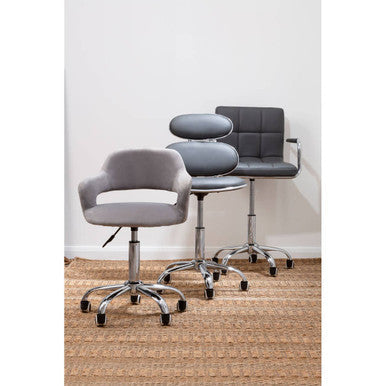 Finn Grey Home Office Chair With Swivel Base - PN Home