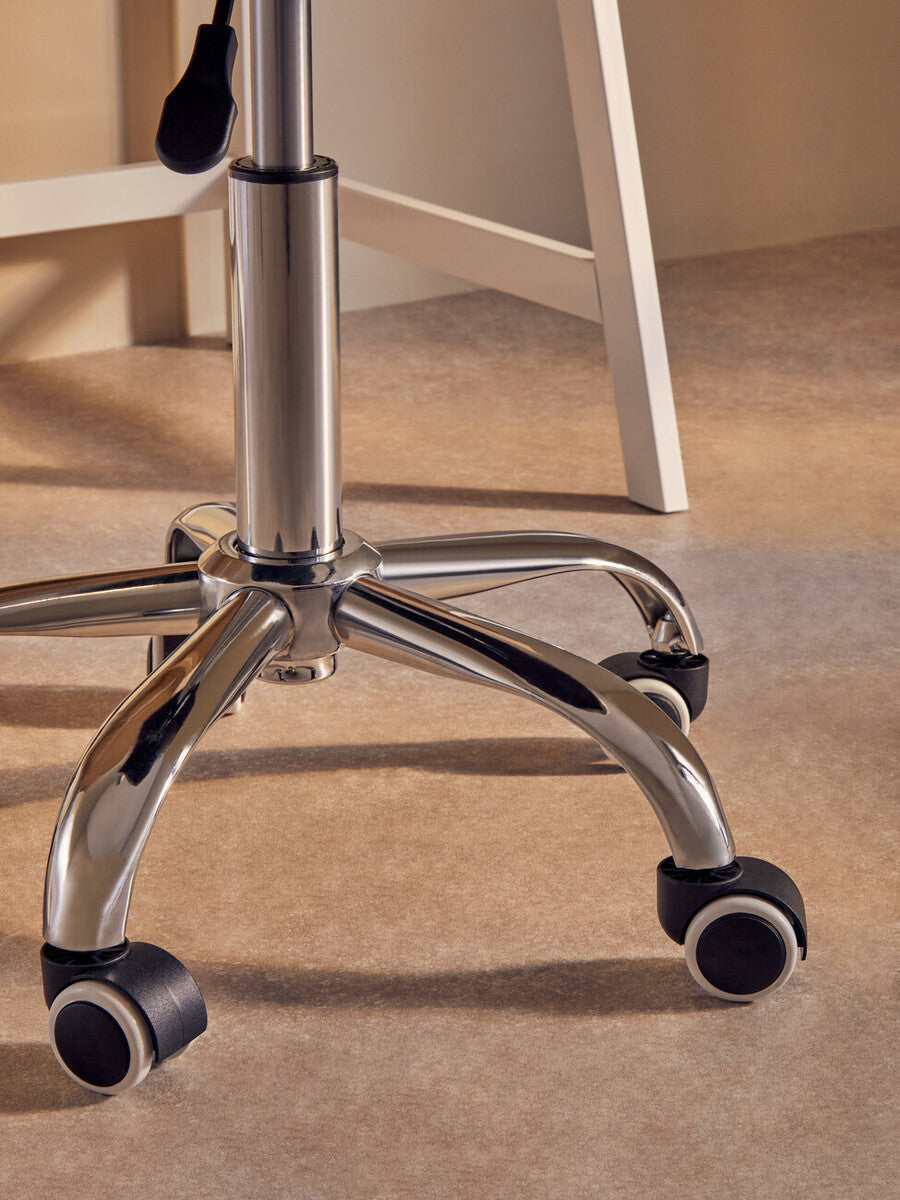 Fayth Grey Velvet Buttoned Home Office Chair - PN Home