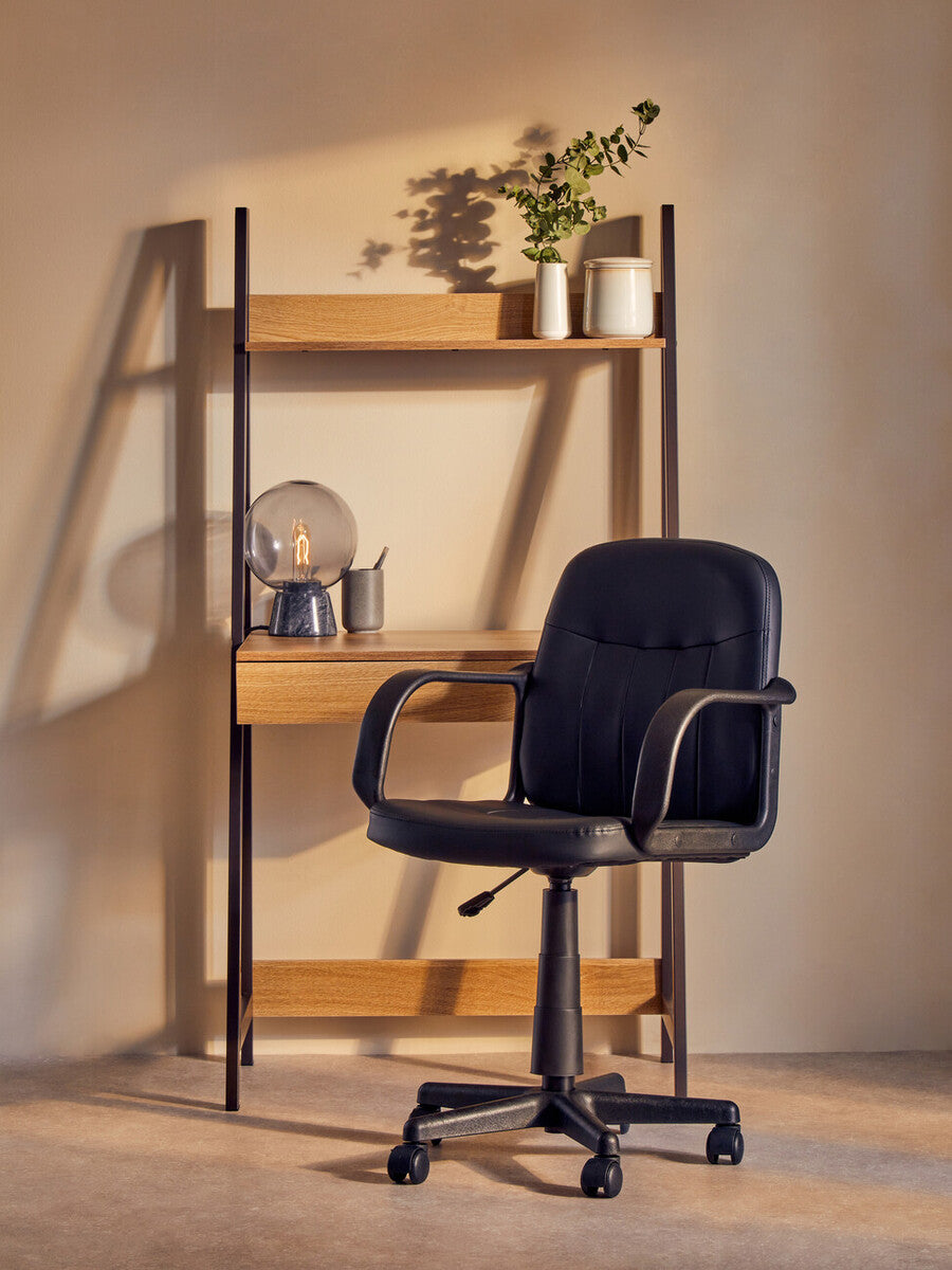 Flint Black Pu Home Office Chair - PN Home