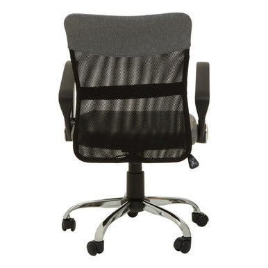 Fenix Grey Home Office Chair With Chrome Arms - PN Home