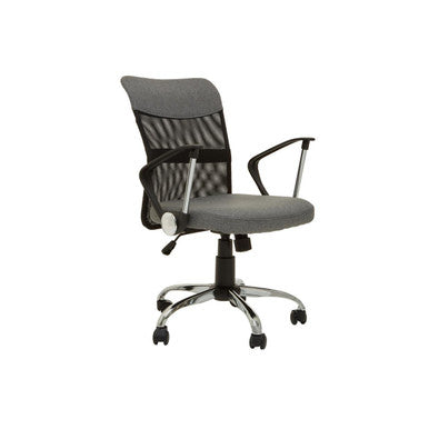 Fenix Grey Home Office Chair With Chrome Arms - PN Home