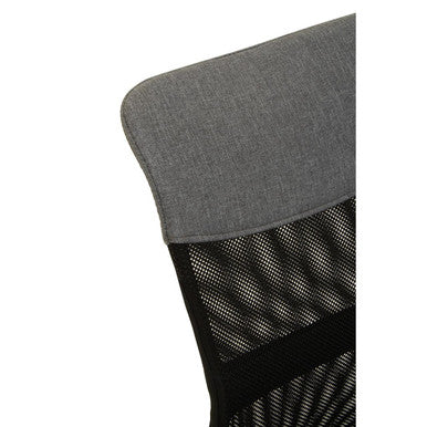 Fenix Grey Home Office Chair With Chrome Arms - PN Home