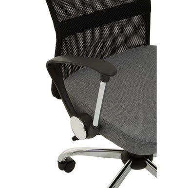 Fenix Grey Home Office Chair With Chrome Arms - PN Home
