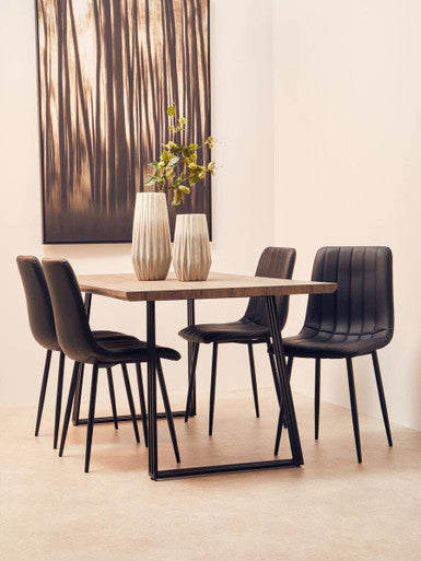 Tiana Set Of 4 Black Dining Chairs