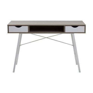 Bradbury Two Drawer Light Oak Veneer Desk - PN Home