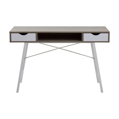 Bradbury Two Drawer Light Oak Veneer Desk - PN Home