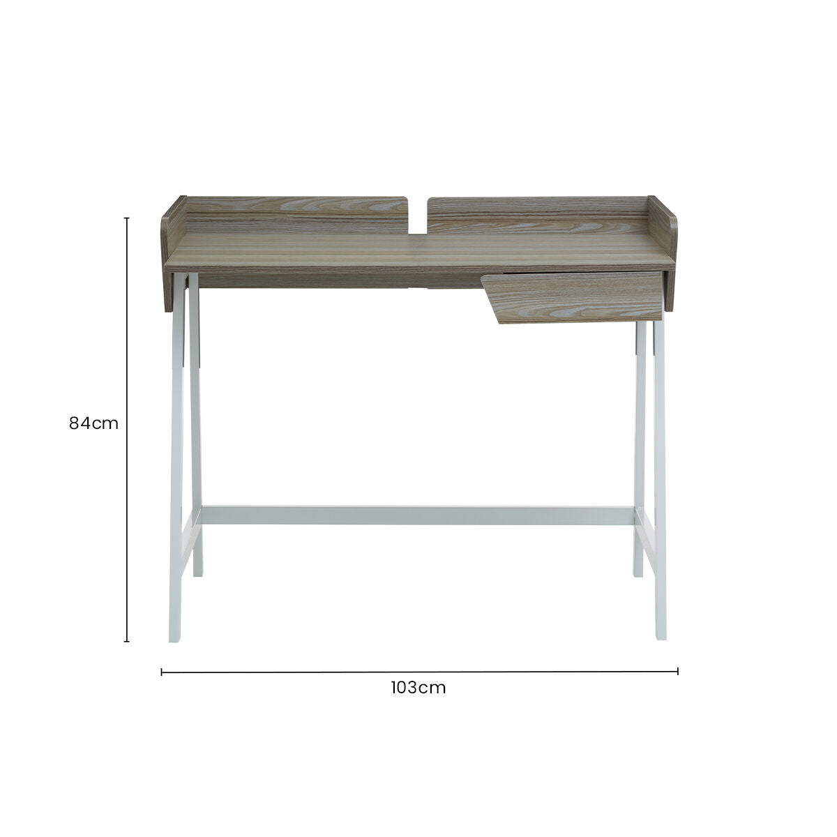 Bradbury One Drawer Light Oak Desk - PN Home