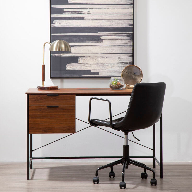 Forbes Black Home Office Chair - PN Home