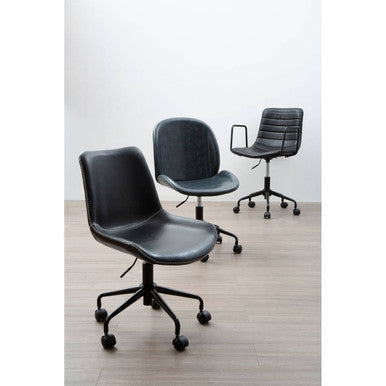 Forbes Black Home Office Chair - PN Home