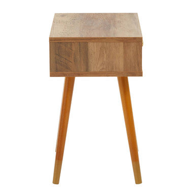 Frida Wood Veneer Bedside Table with 1 Drawer - PN Home