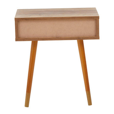 Frida Wood Veneer Bedside Table with 1 Drawer - PN Home