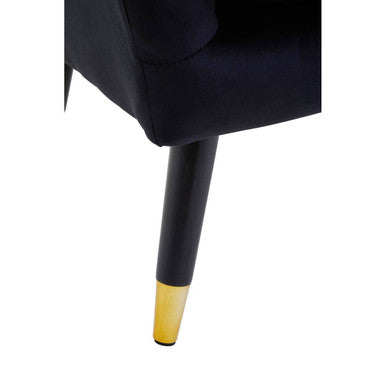 Loretta Black Velvet Accent Chair