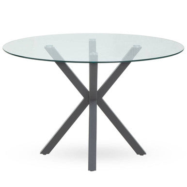 Salford Round Dining Table With Grey Metal Legs - PN Home