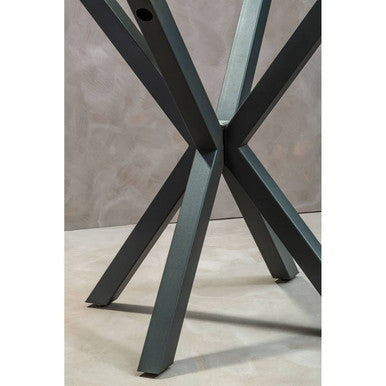 Salford Round Dining Table With Grey Metal Legs - PN Home