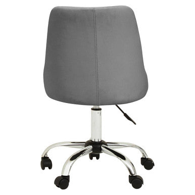 Brent Grey Leather Effect Home Office Chair - PN Home