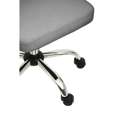 Brent Grey Leather Effect Home Office Chair - PN Home
