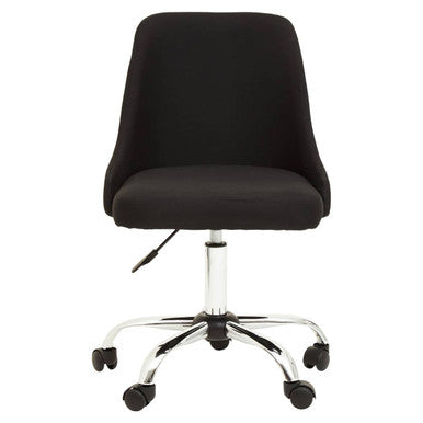 Brent Black And Chrome Home Office Chair - PN Home