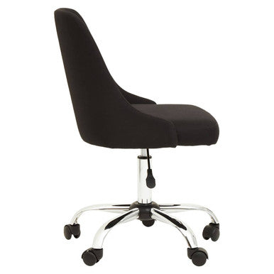Brent Black And Chrome Home Office Chair - PN Home