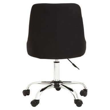 Brent Black And Chrome Home Office Chair - PN Home