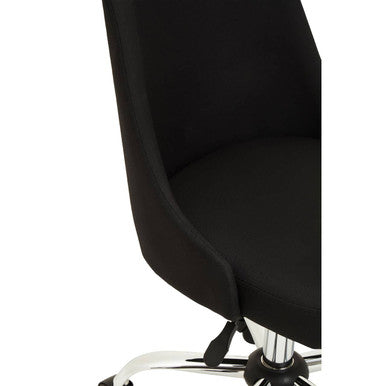 Brent Black And Chrome Home Office Chair - PN Home