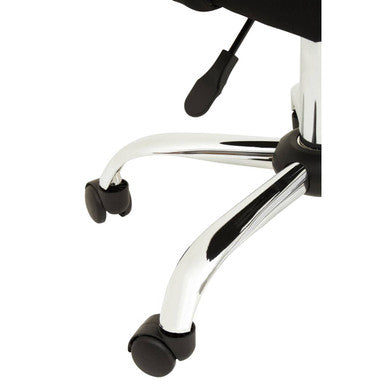 Brent Black And Chrome Home Office Chair - PN Home