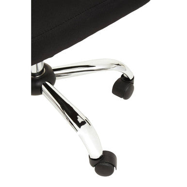Brent Black And Chrome Home Office Chair - PN Home