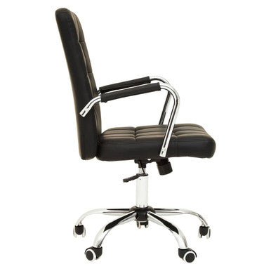 Brent Black Tufted Home Office Chair - PN Home