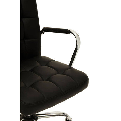 Brent Black Tufted Home Office Chair - PN Home