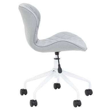 Brent Grey And White Home Office Chair - PN Home