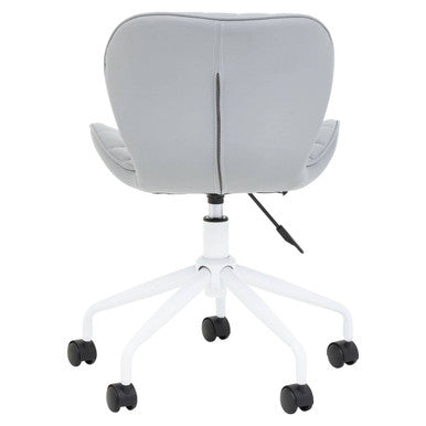 Brent Grey And White Home Office Chair - PN Home