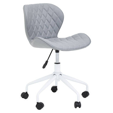 Brent Grey And White Home Office Chair - PN Home