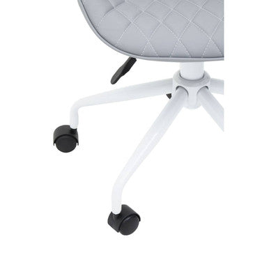 Brent Grey And White Home Office Chair - PN Home