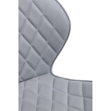 Brent Grey And White Home Office Chair - PN Home