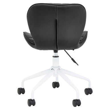 Brent Black And White Home Office Chair - PN Home