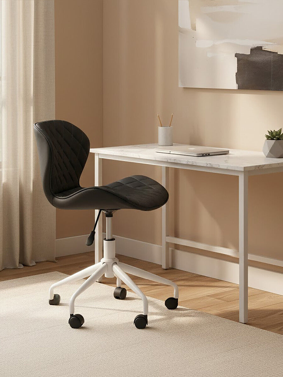 Brent Black And White Home Office Chair - PN Home
