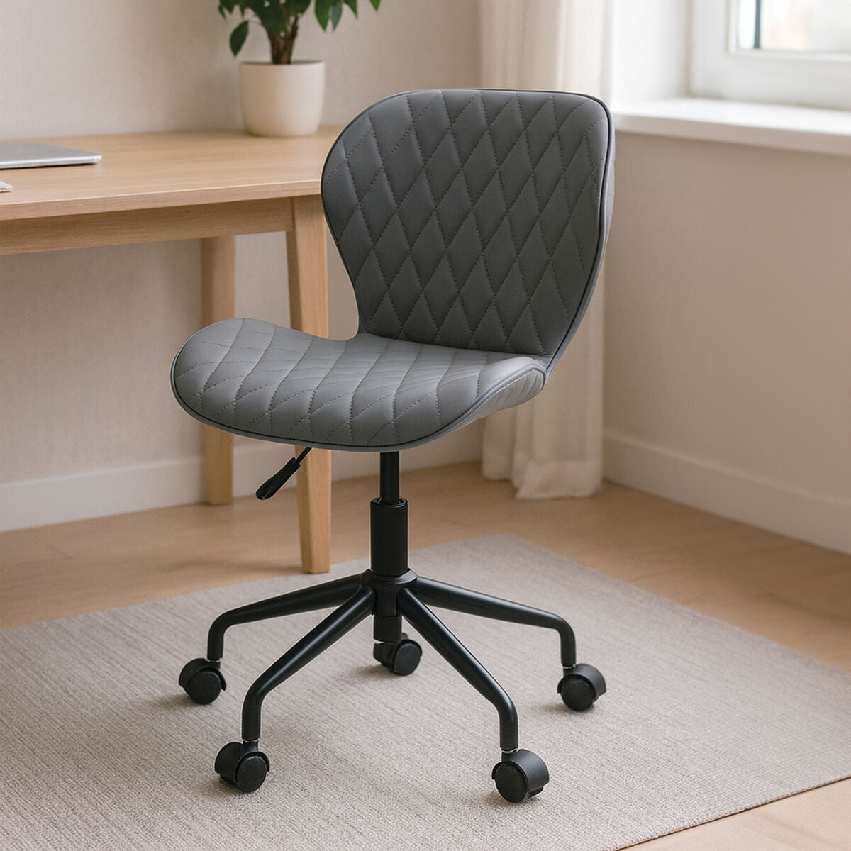 Brent Grey And Black Home Office Chair - PN Home