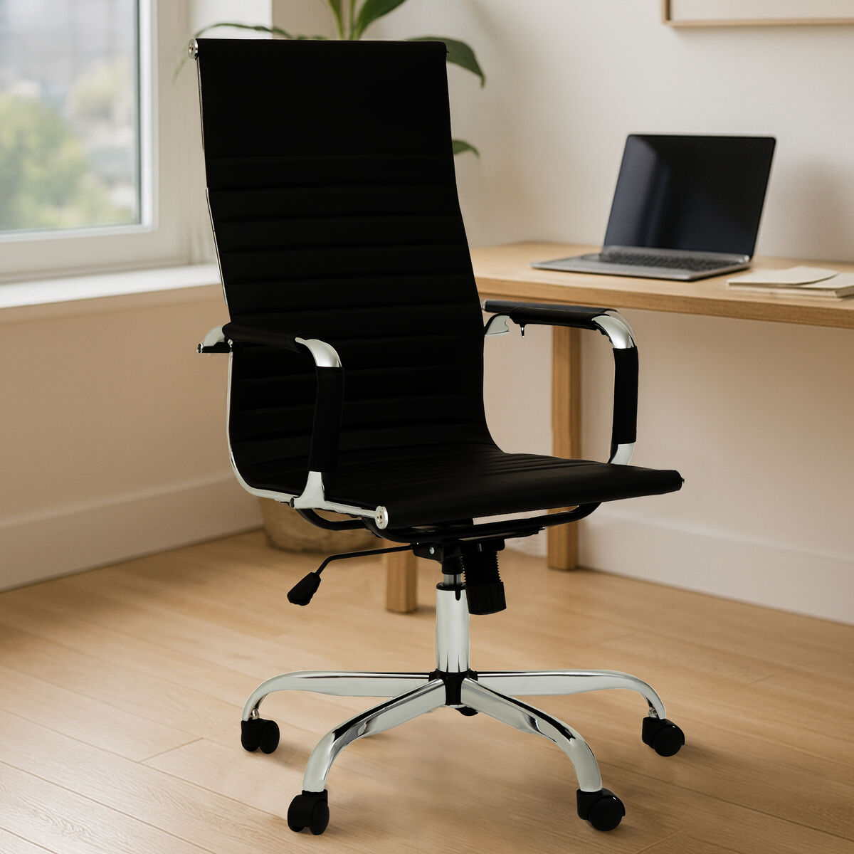 Brent Black High Back Home Office Chair - PN Home