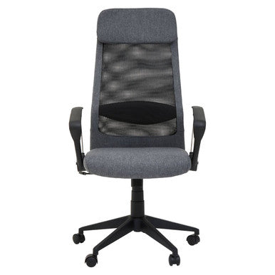 Brent Black Mesh And Grey Fabric Home Office Chair - PN Home