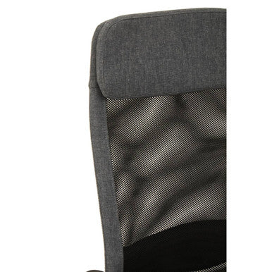 Brent Black Mesh And Grey Fabric Home Office Chair - PN Home