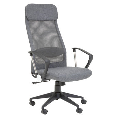 Brent Grey Mesh And Fabric Home Office Chair - PN Home