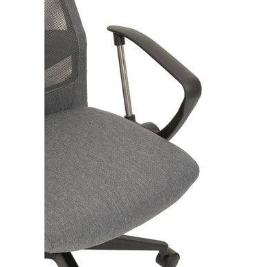 Brent Grey Mesh And Fabric Home Office Chair - PN Home