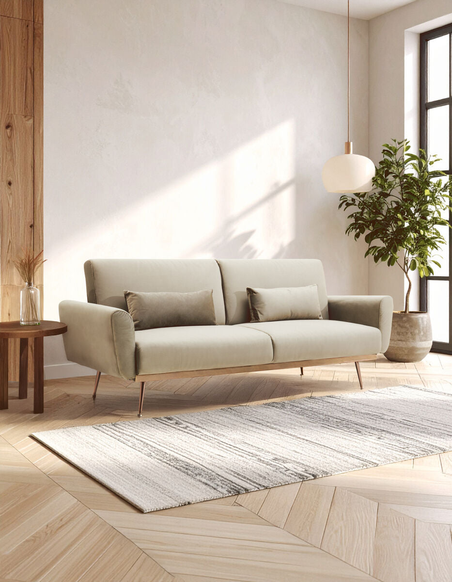 Mink Velvet Sofa Bed, Hatton - PN Home