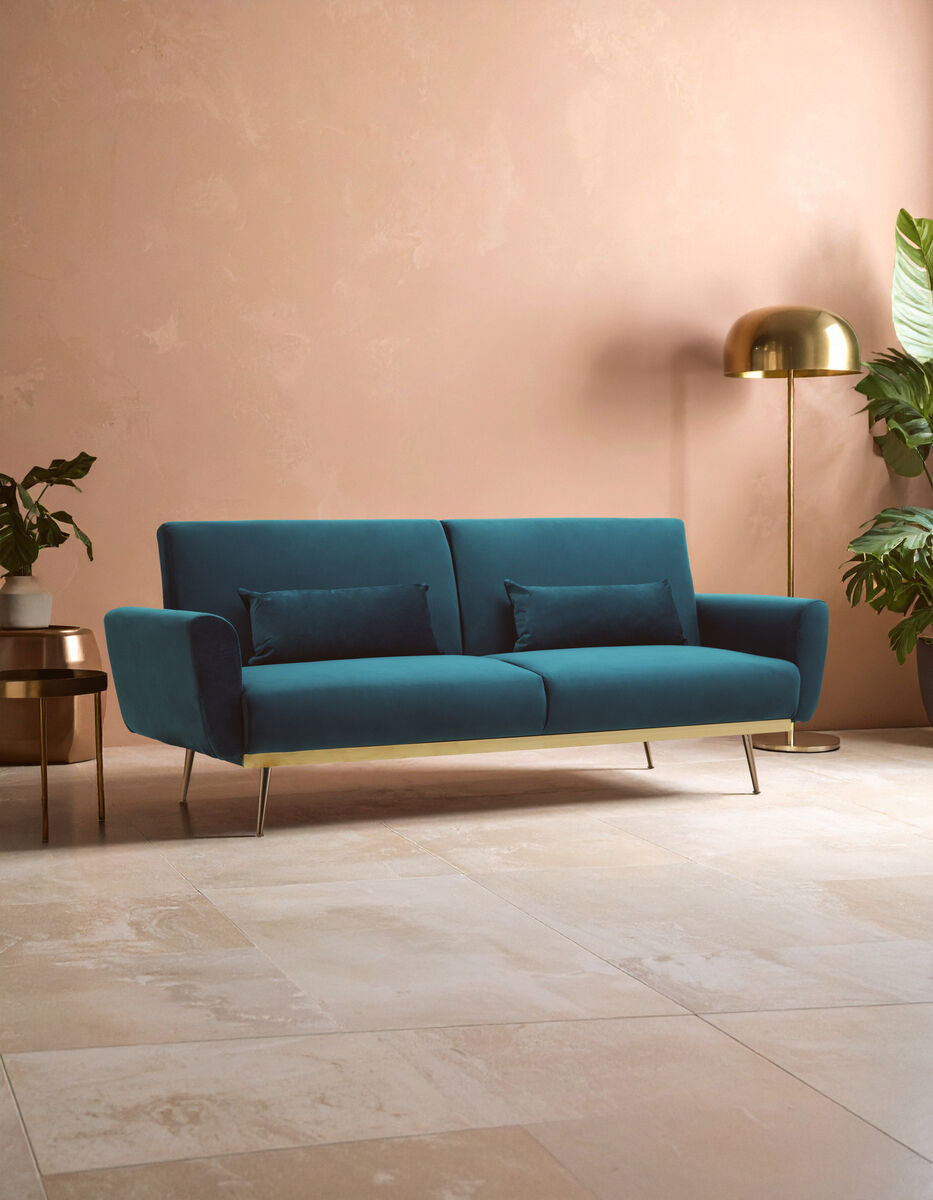 Hatton Green Velvet Sofa Bed